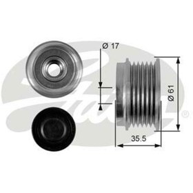 Resim GATES OAP7100 ALTERNATÖR KASNAĞI CAPTIVA LACETTI / VITO 108 110 2 