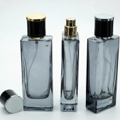 Resim Parfüm Şişesi 50 ml 3 Adet (APARAT İLE KAPATILIR) Siyah Boyalı Tower Model Kolay Kapama 