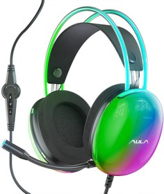 Resim Aula S505 RGB USB Gaming Mikronfonlu Oyuncu Kulaklığı Siyah Outlet 