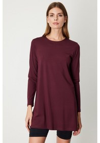 Resim On Kadın Uzun Kollu Basic Tunik 61421 Bordo Bordo 