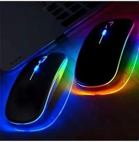 Resim iPad 11. Nesil A16 2025 11" Tablet İçin Uyumlu RGB LED Işıklı Bluetooth+2.4Ghz Kablosuz Şarjlı Mouse 