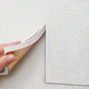 Resim Kendinden Yapışkanlı Keten Duvar Kağıdı 5M Rulo - Düz Eşleşme 3D Dokulu Yıkanabilir Duvar Kaplaması, Kolay Kurulum Kalın Su Geçirmez Nem Geçirmez Dekorasyon Yatak Odası, Kiralık Yenileme 