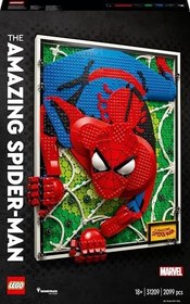 Resim LEGO ART İnanılmaz Örümcek Adam 3 Boyutlu Duvar Sanatı Yapım Seti, İnşa Edilebilir Kanvas Poster, Süper Kahraman Ev Dekorasyonu, Yaratıcı Aktivite, Genç ve Yetişkinler İçin Çizgi Roman Hediyesi 31209 