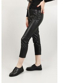 Resim Gönderi(R) Gönderi R Kadın Siyah Bağcıklı Dolgu Taban Hakiki Deri Ayakkabı Gdza13424074 Siyah 