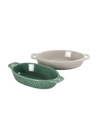 Resim Touch Me Stoneware Oval Fırın Kabı 21.5 Cm Fd105 2 Adet Çok Renkli 