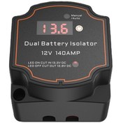 Resim Ip68 12v 140a Araba Yat Rv Akıllı Çift İzolasyon Kontrol Cihazı Vsr Dijital Ekran Voltmetre 