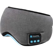 Resim Yuntech01 Koyu Gri Bluetooth 5.0 Uyku Maskeyi Kulaklık - 13 Saat Oynama Süresi, Mikrofonlu, Esnek Kayışlı, Konforlu Kadife Malzeme - 