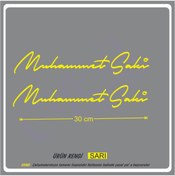 Resim EYBA STİCKER Size Özel Isim Imzası 2 Adet 30x7 Cm Ad Soyad Imza Etiket- Oto Sticker -Mesaj Atıınız- 