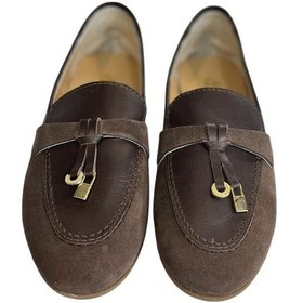 Resim Tufan Shoes Kahve Hakiki Süet Deri Loafer Kahverengi 
