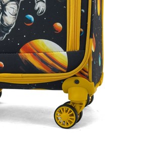 Resim Astronot Desenli 4 Tekerlekli Çocuk Valizi, Eğlenceli Seyahat Arkadaşı - Astronot Desenli 