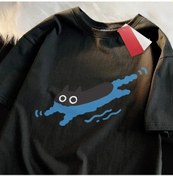 Resim Snapbuy Çift Yüzme T-shirt - Siyah Kedi Dalış Omuz T-shirti Erkek/kadın Günlük Solunum Üstüblack Black 