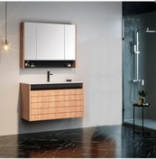 Resim Orka Ricato 100 Cm Mdf Morgana Kiraz Banyo Dolabı Takımı Çok Renkli 