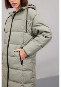 Resim DeFacto Regular Fit Kapüşonlu Fermuarlı Cepli Parka D5953AX24WNKH439 Haki 