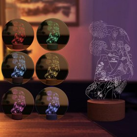Resim The Lovers Figürlü Dekoratif Hediye Led Masa Lambası | BYLAMP 
