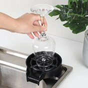 Resim Paslanmaz Çelik Yüksek Basınçlı Mutfak Lavabo Yıkayıcı - Otomatik, Kolay Basınçlı Temizlik Çözümü Cam Durulama Aparatı ile, Ev & Bar Kullanımı İçin İdeal, Elektrik Gerektirmez 