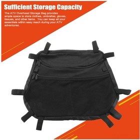 Resim Padalink Atv Rzr 800/s 800 2008-2014 İçin Siyah Nylon Tavan Çantası - Sağlam Depolama, Dayanıklı Malzeme Ve Kolay Kurulum 