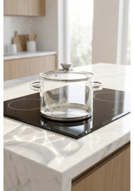 Resim Pureglass Isıya Dayanıklı Cam Tencere - 20 Cm - 4.5 L Şeffaf 