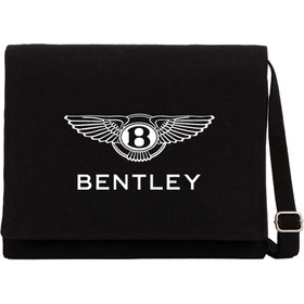 Resim Bentley Logo 2 Siyah Kanvas Postacı Çantası - Siyah 