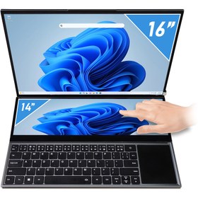 Resim QUADRO 16" + 14" Dokunmatik DS1630 Ci7 10850H 16gb 512gb NVME SSD Freedos Type C, PCI Exp Çift Ekran Notebook 