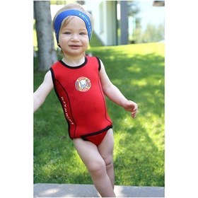 Resim Owli Swimwarm Üşütmeyen Bebek Mayosu Kırmızı STD - STD / 12-24M 