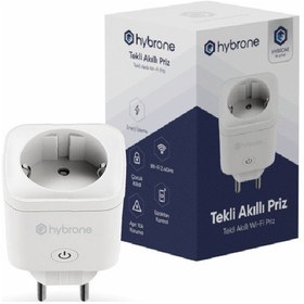 Resim Hybrone Akım Korumalı Wi-fi Akıllı Priz, Enerji İzleme, Çocuk Kilidi, 16 Amper Beyaz 