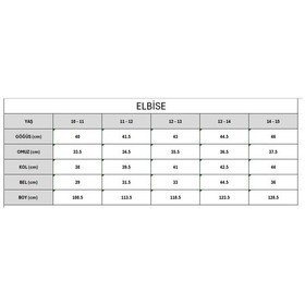 Resim Şifon Desenli İç Astarlı Çocuk Elbise Mavi 
