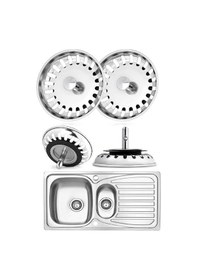 Resim Çöpmak Paslanmaz Çelik Sifon Süzgeci 8 Cm Lavabo Evye Süzgeci Lav 