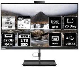 Resim LENOVO THİNKCENTRE NEO 30A i5 1240P 32GB RAM 2TB SSD 23.8" FHD FDOS ALL IN ONE PC 12B0002CTX 