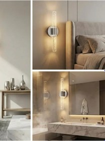 Resim Bhbackhome Bubbleflux Medium Şık Tasarım Modern Ledli Aplik 31 Cm Gümüş Pilli Gümüş 