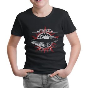 Resim Supernatural - 67 Impala Siyah Çocuk Tshirt 