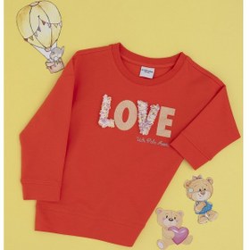 Resim U.S. Polo Assn. Kız Çocuk Nar Çiçeği Bisiklet Yaka Sweatshirt 50298159-VR239 