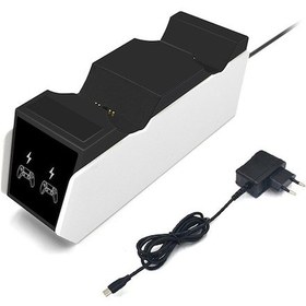 Resim Didadodo Ps5 Çift Şarj İstasyonu - Aynı Anda 2 Kumanda Şarjı, Adaptör Dahil, Kablosuz Model 