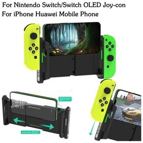Resim Nintendo Anahtarı/anahtarı Oled Joy-con Tutucu Iphone Uyumlu Huawei Cep Telefonu Gamepad Braketi Joypad Denetleyici Oyun Aksesuarları 