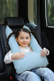 Resim Bundera Pillow Çocuk Emniyet Kemer Yastığı Oto Emniyet Kemeri Mavi 