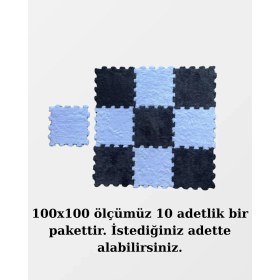 Resim Dijital Baskılı Yıldız-Ayı Desenli Çocuk Bebek Odası Yapboz Puzzle Japon Halı 