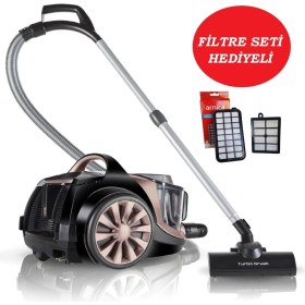 Resim Arnica Tesla Premium Ultra Sessiz Kumandalı Toz Torbasız Elektrikli Süpürge Rose+ Filitre Seti 