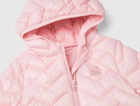 Resim Benetton Kız Bebek Pembe Mevsimlik Pufa Mont - 2-3 Yaş 