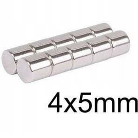 Resim 4X5mm Neodyum Güçlü Mıknatıs - Neodim Magnet 