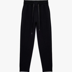 Resim Koton Yüksek Bel Modal Karışımlı Bağcıklı Cepli Jogger Eşofman Altı Siyah 6wak40120nk Siyah 