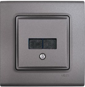 Resim Viko Linnera Life Granit Grisi Fiber Optik Konnektör Prizi Çerçeveli - 90442029 