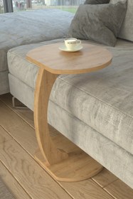 Resim Limnizza Tekerlekli C Yan Sehpa | Koltuk ve Yatak Yanı Laptop Masası | Taşınabilir Pratik Servis Sehpa Modeli 