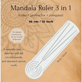 Resim 3'lü Set 3'ü 1 Arada Pergel + Açıölçer + Cetvel, Nokta Aleti, Sanat Şablonu, Çok Amaçlı Boyama Aracı, Çizim Araçları,Sanat Malzemeleri,Kompakt Tasarım,Pürüzsüz Kenarlar,Duvar Şablon Seti,Sanatçılar,Mimarlar 