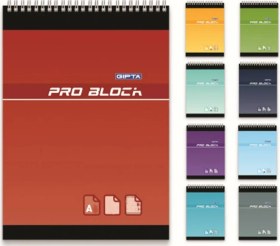 Resim Pro Block Spiralli Karton Kapak A7 Bloknot 40 Yp. Çizgili Karışık 