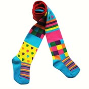 Resim 1 Adet Yeni Kızlar Renkli Çizgili Ekose Kalp Asimetrik Tayt İç çocuk Pantolon Şort 