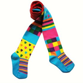 Resim 1 Adet Yeni Kızlar Renkli Çizgili Ekose Kalp Asimetrik Tayt İç çocuk Pantolon Şort 