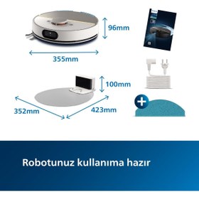 Resim Philips 7000 Serisi Temizlik Robotu, 5200 mAh Li-Ion Pil, Tek Şarjla 180 Dakika5000 Pa EPA11 Filtre 