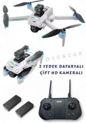Resim YILDIRIM OYUNCAK Uzaktan Kumandalı Full Fonksiyon Şarjlı 8K Çift Kameralı Drone Katlanabilir Taşıma Çantalı Drone 