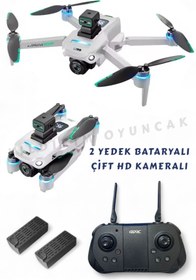Resim YILDIRIM OYUNCAK Uzaktan Kumandalı Full Fonksiyon Şarjlı 8K Çift Kameralı Drone Katlanabilir Taşıma Çantalı Drone 