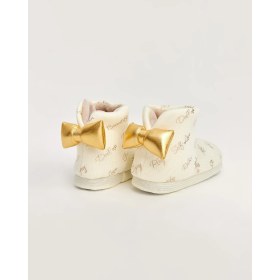 Resim LIVES - Yazı Detaylı Krem Kadın Panduf 