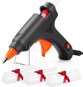 Resim Janissary 20watt Sıcak Silikon Tabancası + 30 Adet Çubuk Slikon Çekme Eritme Tabanca Şeffaf Mum Yapıştırıcı 